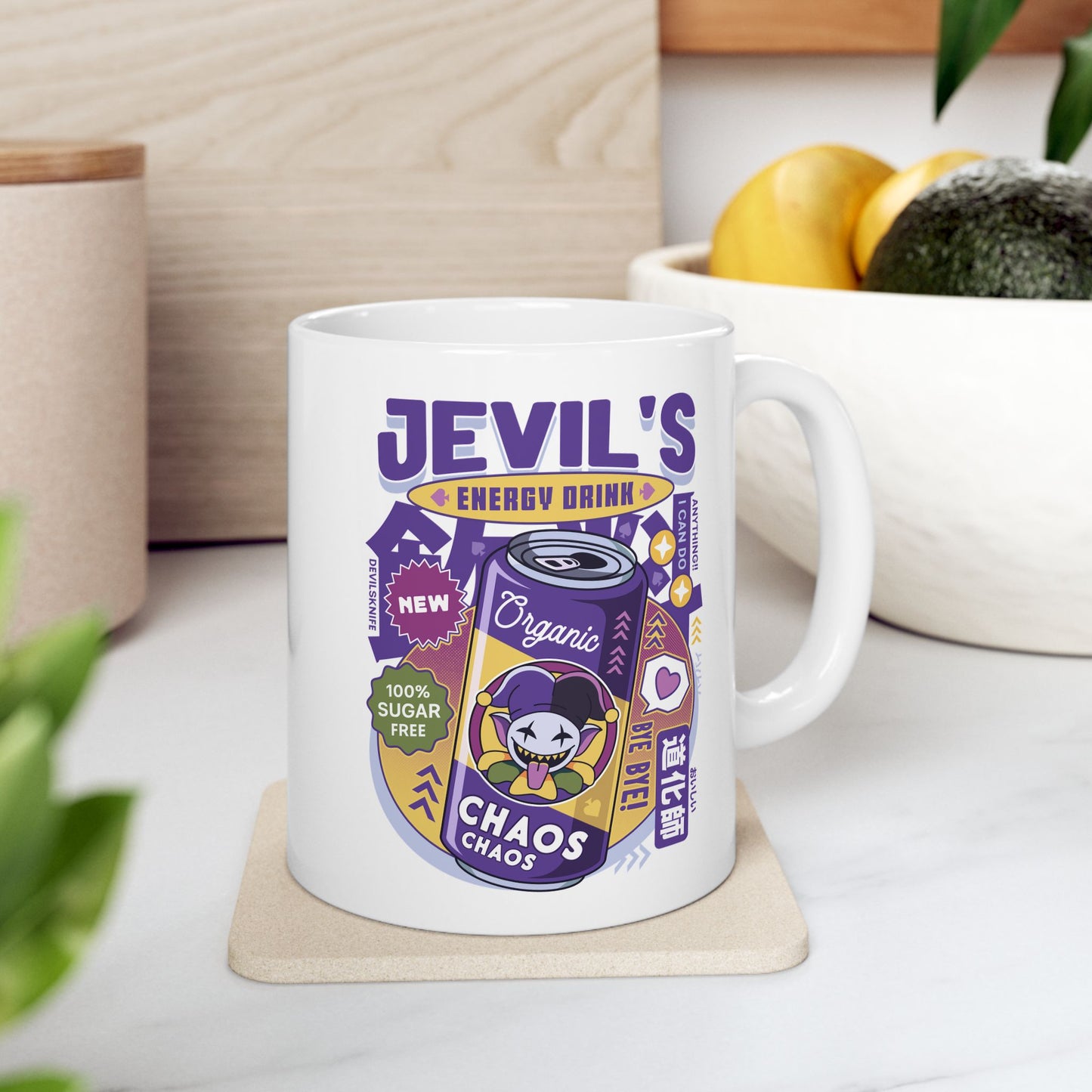 Jevil Energy Drink Ceramic Mug
