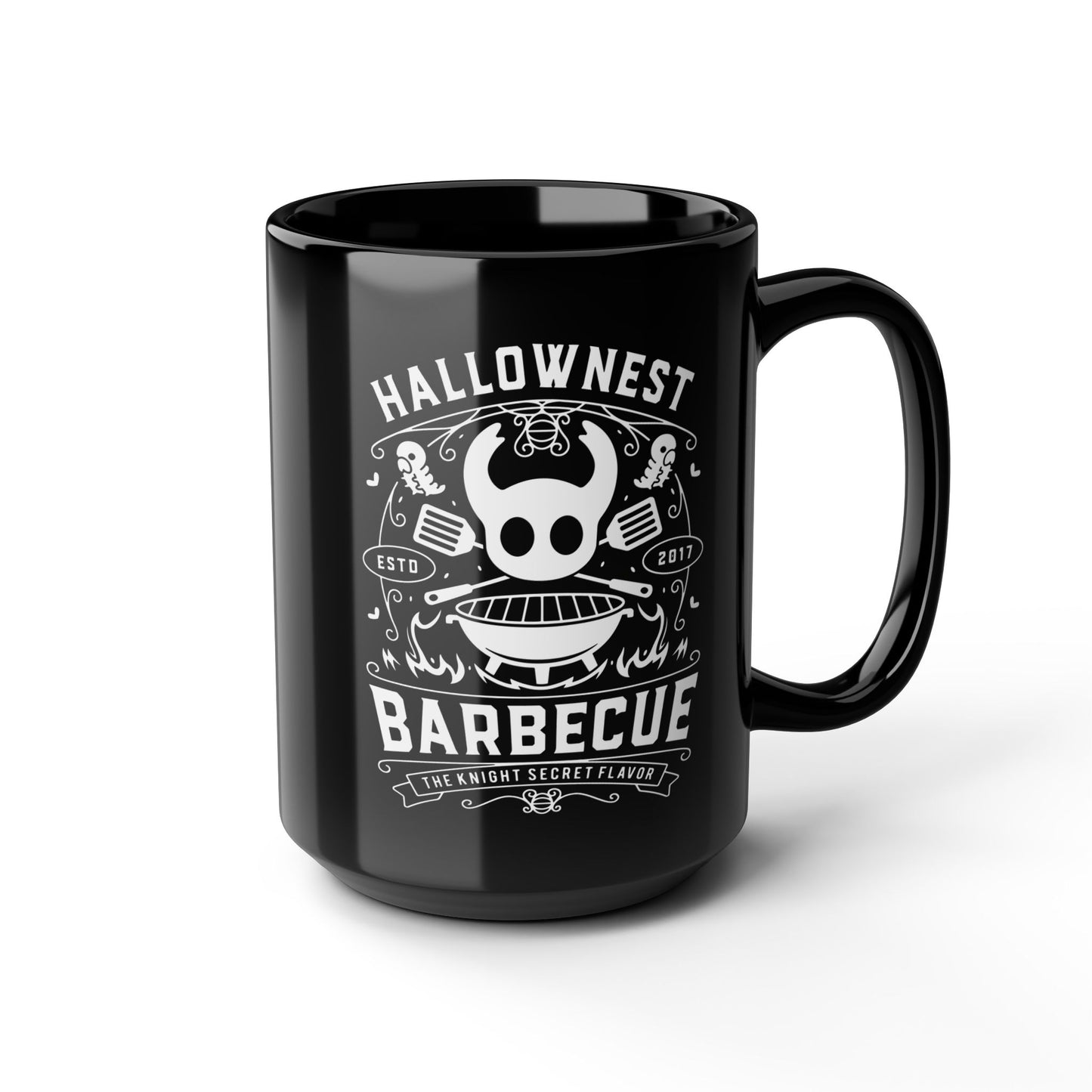 Hallownest Barbecue Emblem Black Mug
