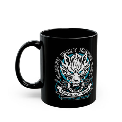 Cloudy Wolf Midgar Motor Black Mug