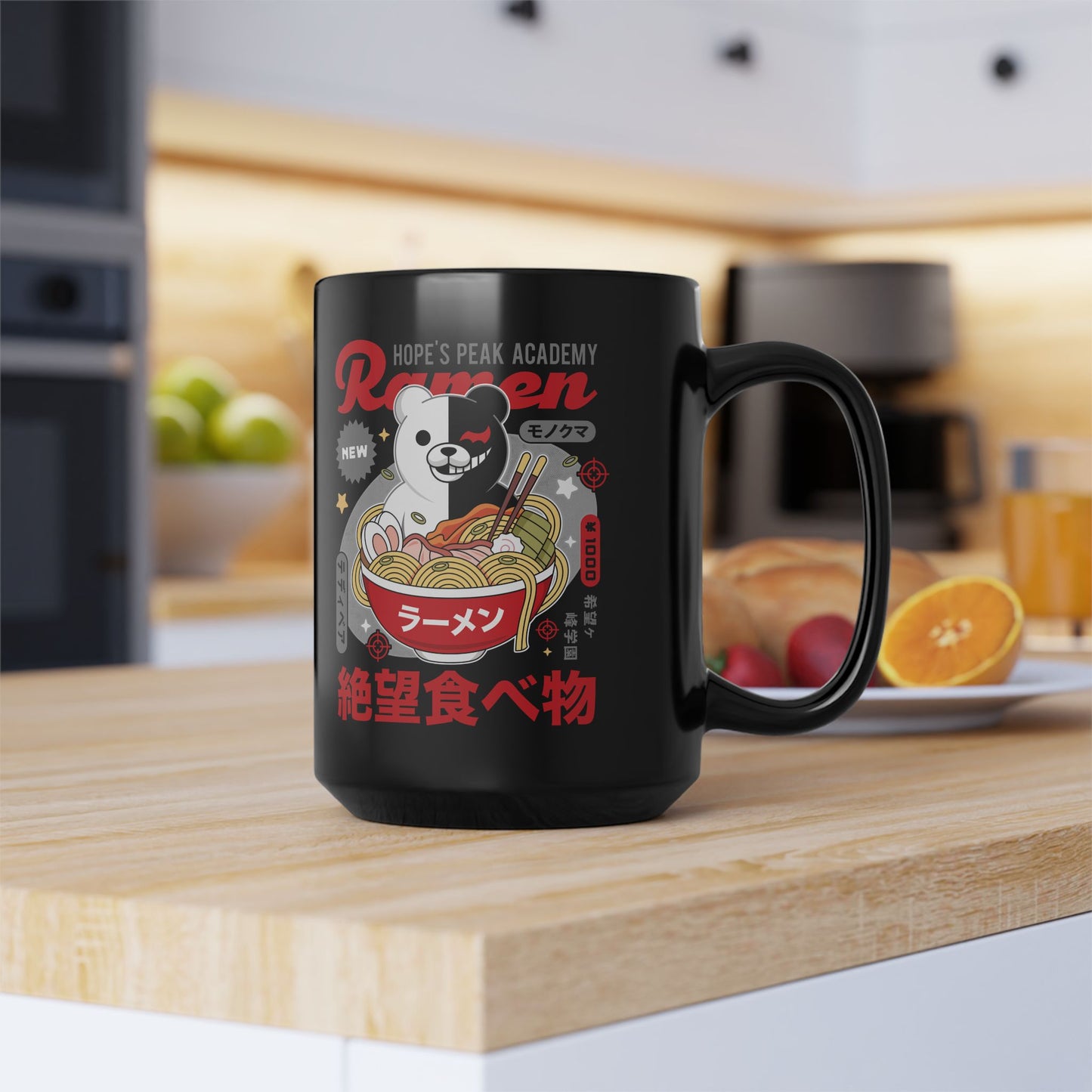 Hopes Peak Academy Ramen Black Mug