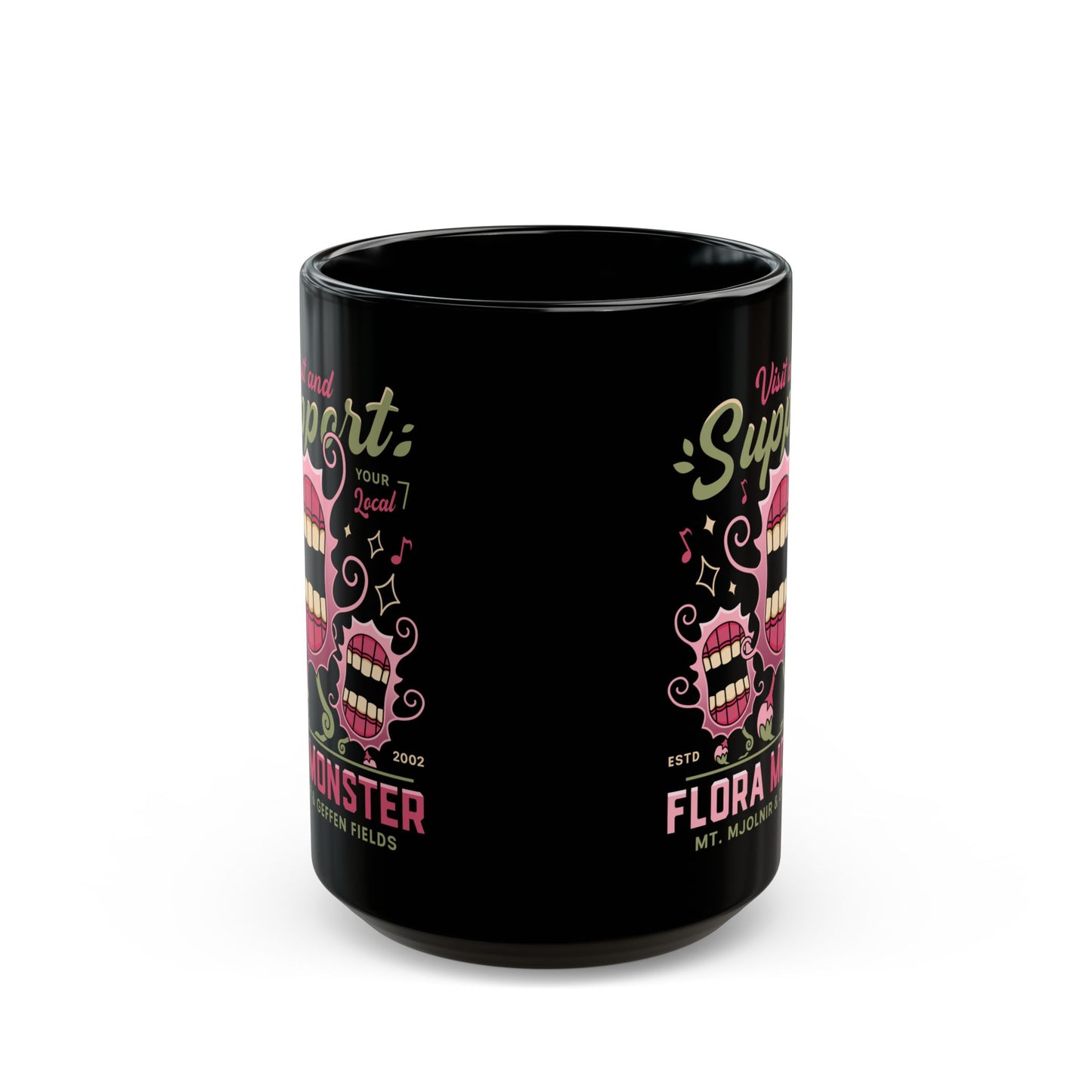 Support Geffen Field Flora Black Mug
