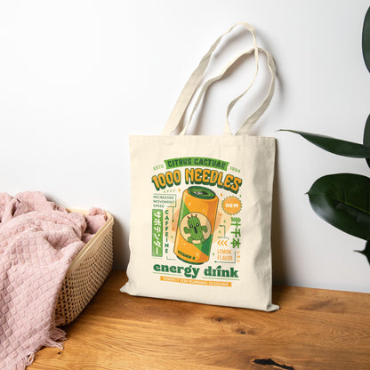 Cactuar Energy Drink Cotton Canvas Tote Bag