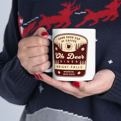 Oh Deer Diner Emblem Ceramic Mug