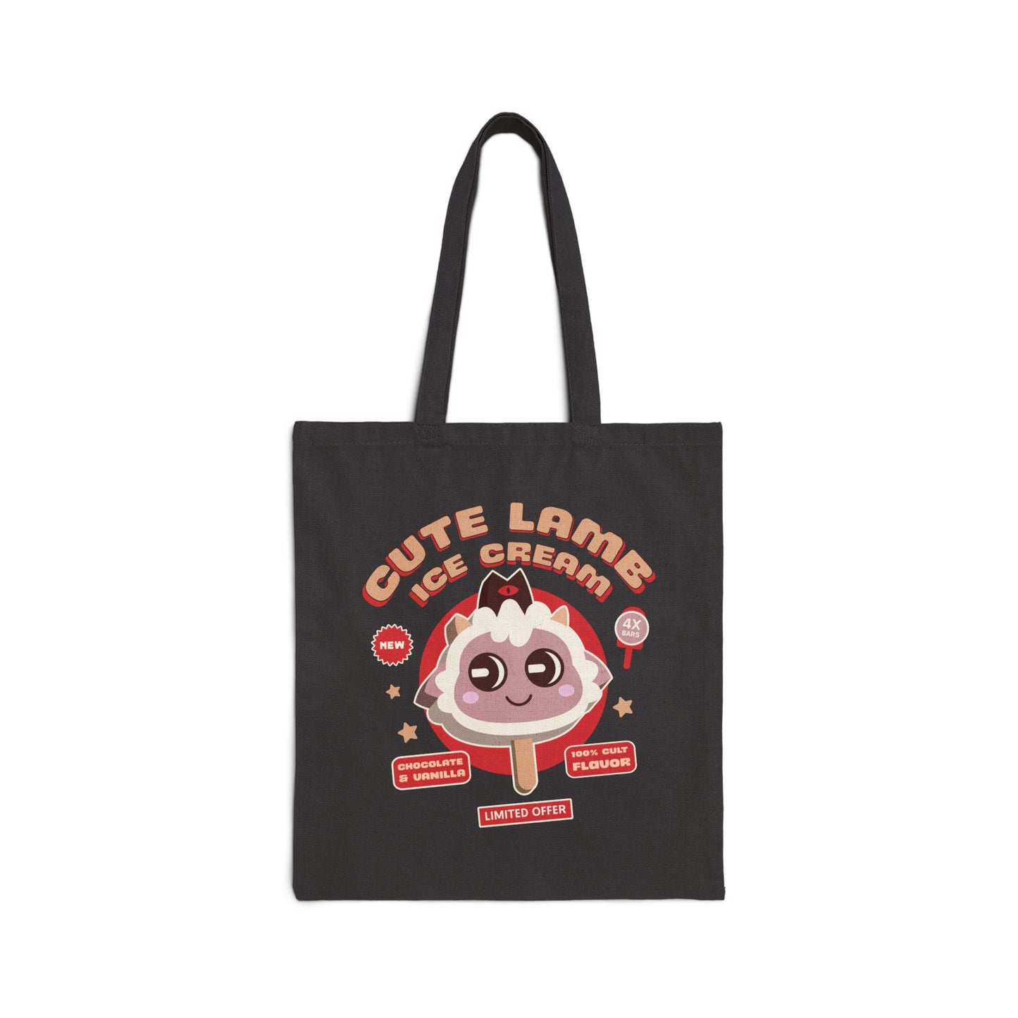 Lamb Ice Cream Cotton Canvas Tote Bag