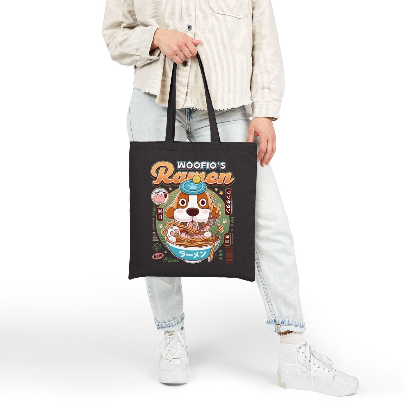 Woofio Vintage Ramen Canvas Tote Bag