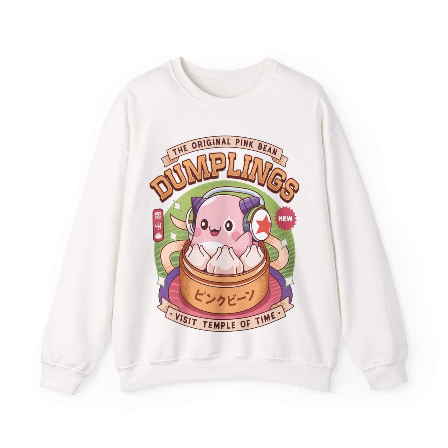 Pink Bean Dumplings Vintage Crewneck Sweatshirt