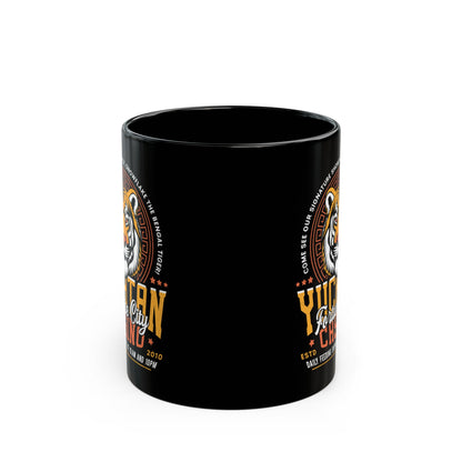Yucatan Casino Snowflake Grunge Black Mug