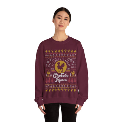 Chocobo Races Ugly Sweater Unisex Crewneck Sweatshirt