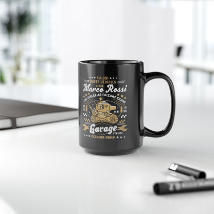 Peregrine Falcons Squad Garage Black Mug