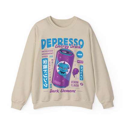 Depresso Energy Drink Unisex Crewneck Sweatshirt