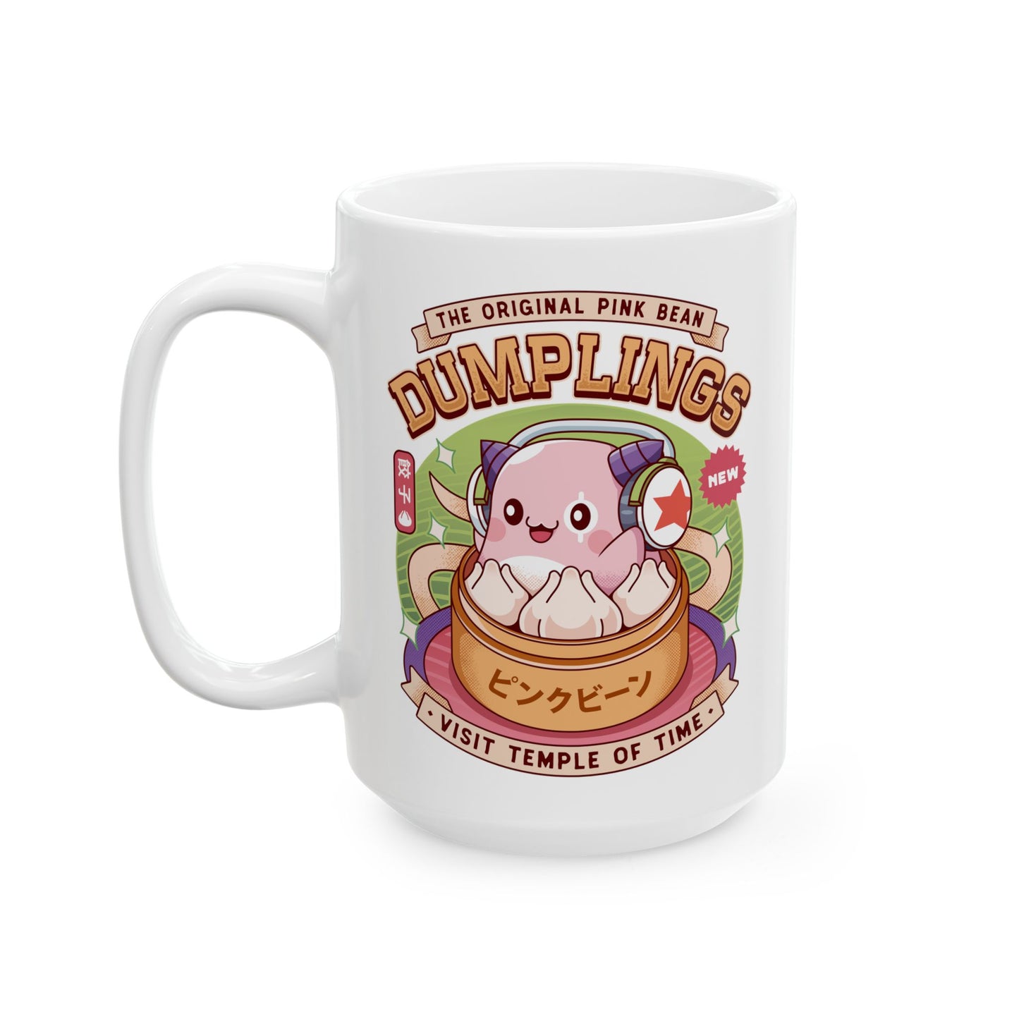 Pink Bean Dumplings Vintage Ceramic Mug