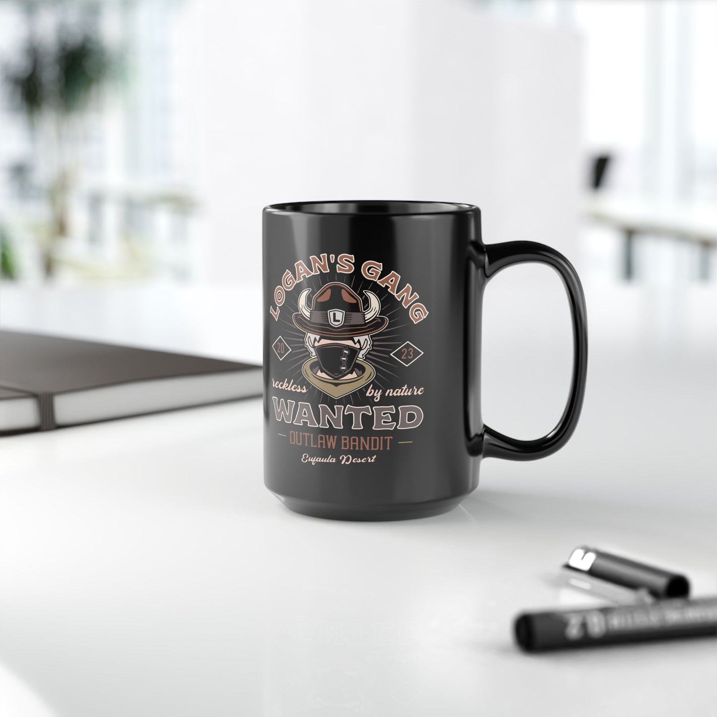 The Eufaula Desert Bandit Black Mug
