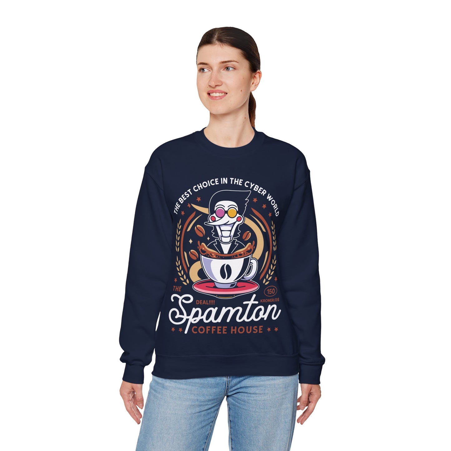 Spamton Coffee Emblem Crewneck Sweatshirt