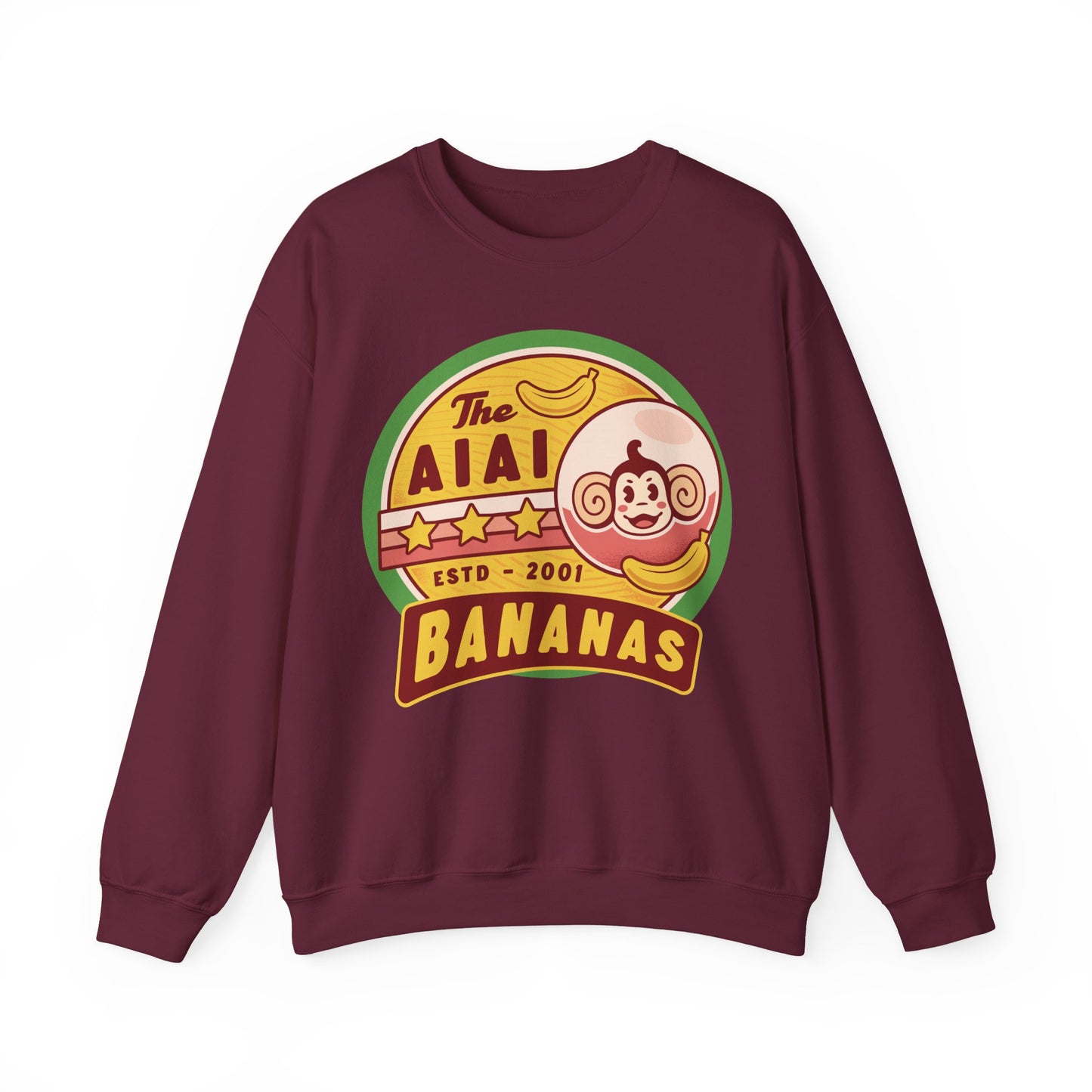 Aiai Bananas Emblem Unisex Crewneck Sweatshirt