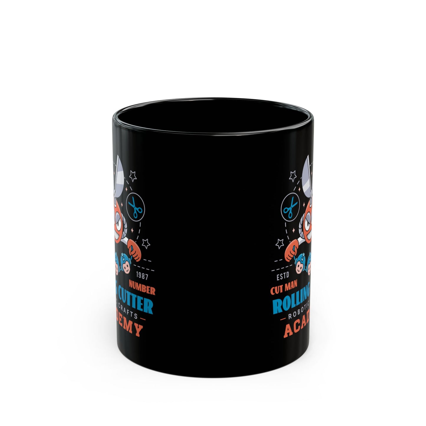 Rolling Cutter Academy Black Mug