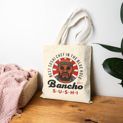 Bancho Sushi Emblem Cotton Canvas Tote Bag