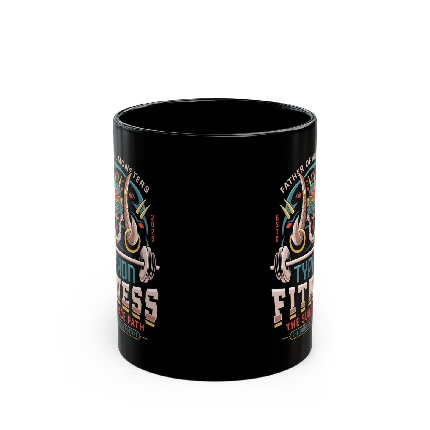 Father Of All Monsters Fitness Emblem Black Mug