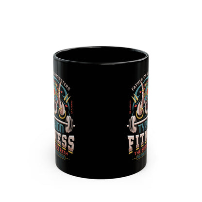 Father Of All Monsters Fitness Emblem Black Mug