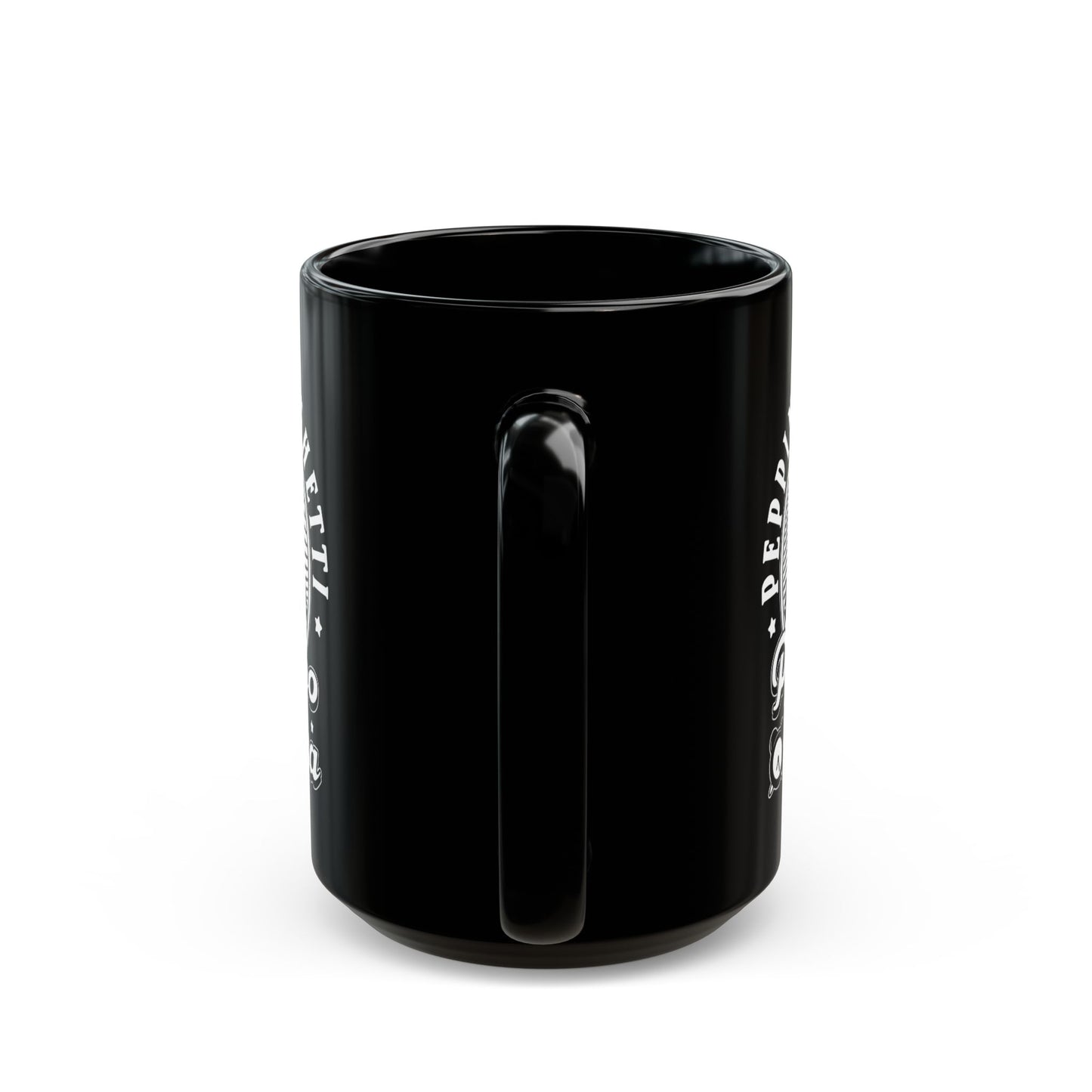 Peppino Pizza Crest Black Mug