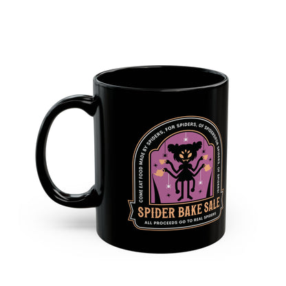 Spider Bake Sale Emblem Black Mug