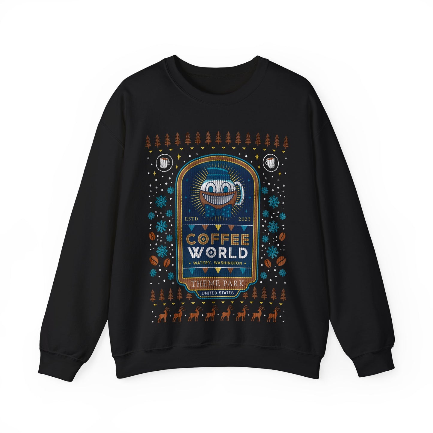 Watery Coffee World Ugly Sweater Unisex Crewneck Sweatshirt