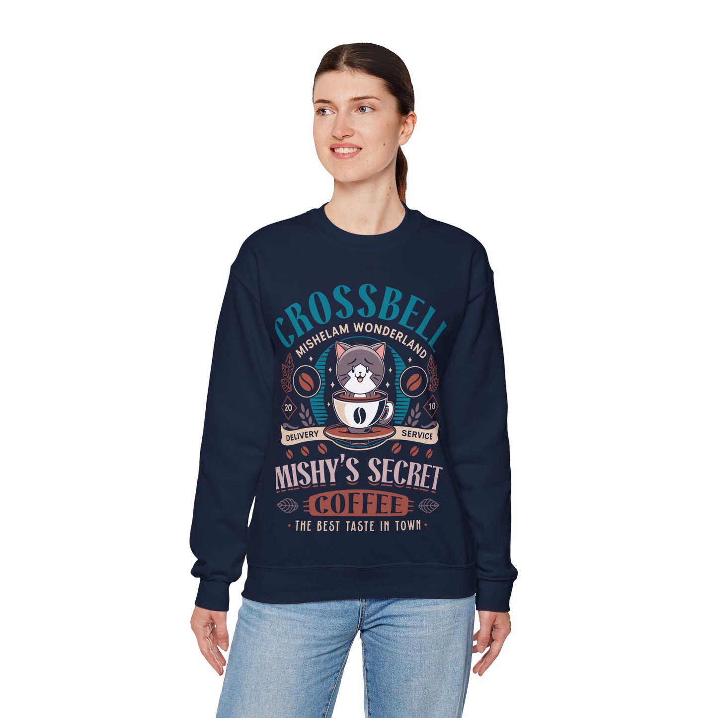 Mishelam Wonderland CoffeeUnisex Crewneck Sweatshirt