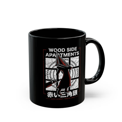 Wood Side Apartments Monster Black Mug