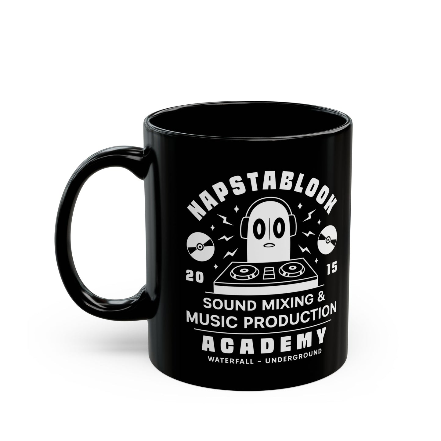 Napstablook Sound Mixing Emblem Black Mug