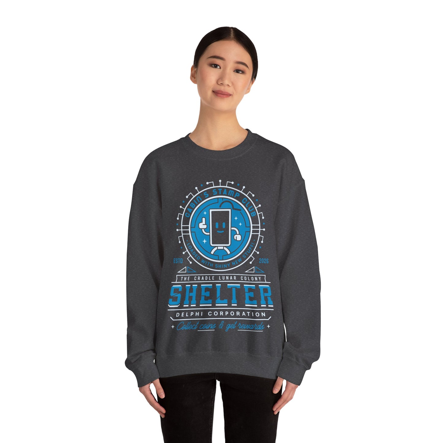 Cabin Coins Stamp Club Emblem Crewneck Sweatshirt