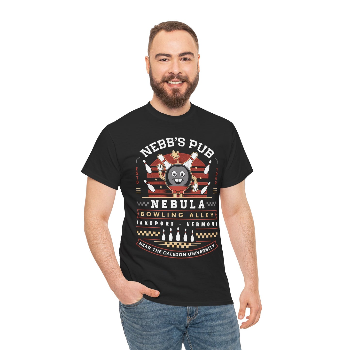 Nebb Bowling Mascot Emblem Unisex T-Shirt