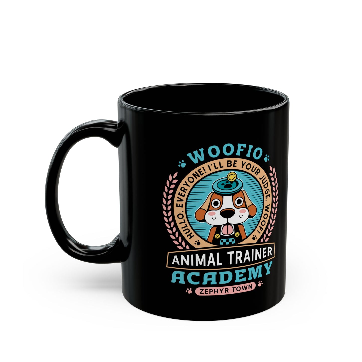 Woofio Zephyr Town Academy Black Mug