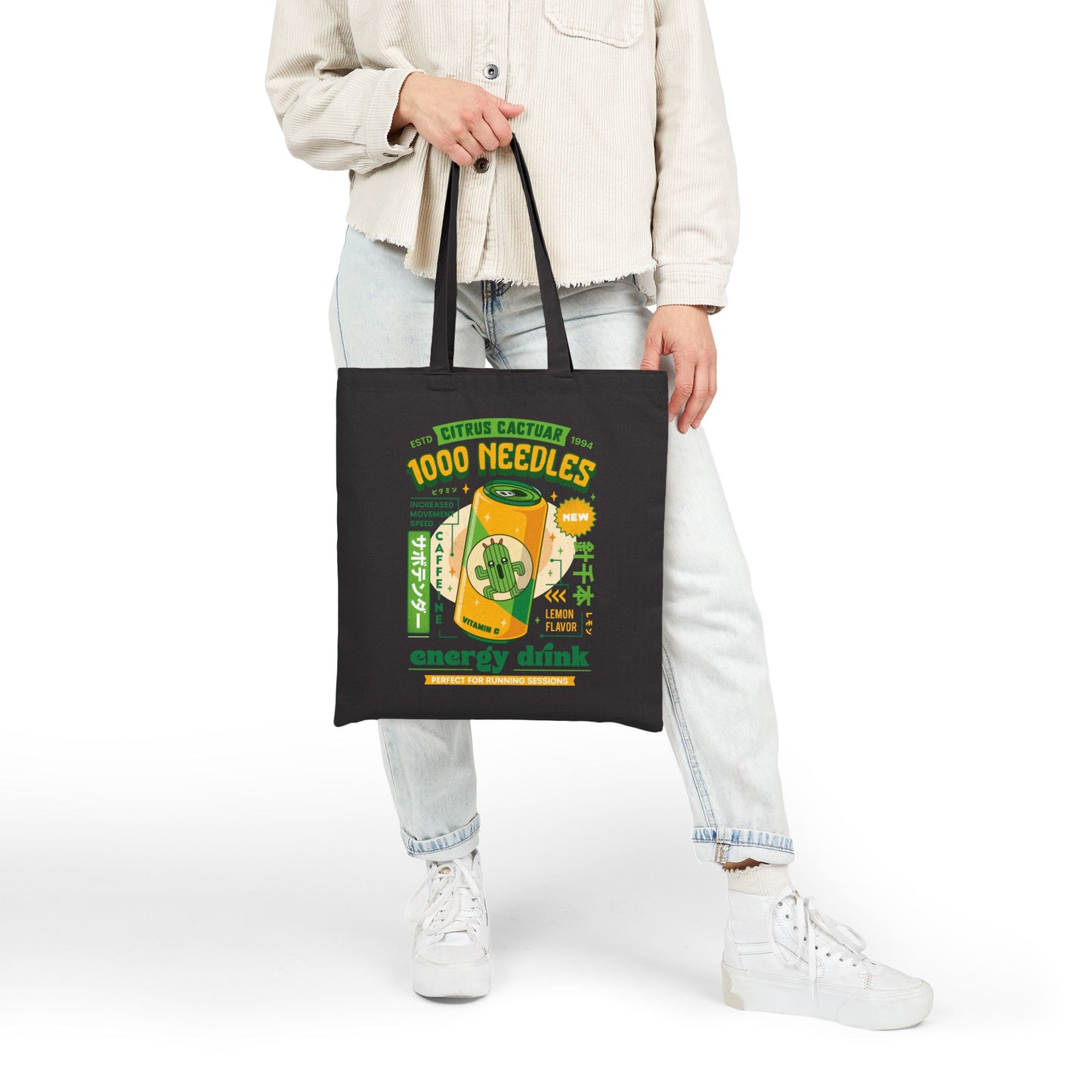 Cactuar Energy Drink Cotton Canvas Tote Bag