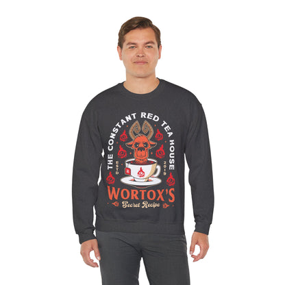 Wortox Red Tea Emblem Crewneck Sweatshirt