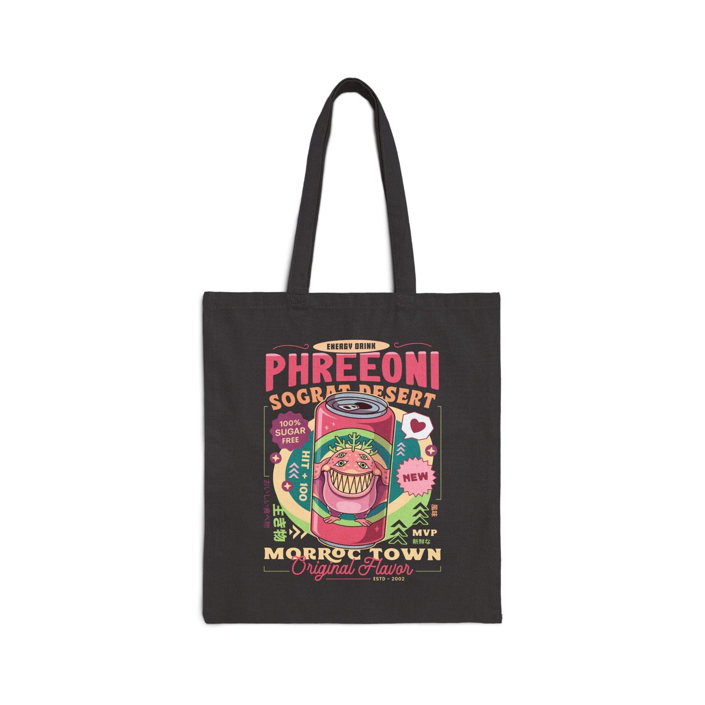 Phreeoni Energy Drink Cotton Canvas Tote Bag