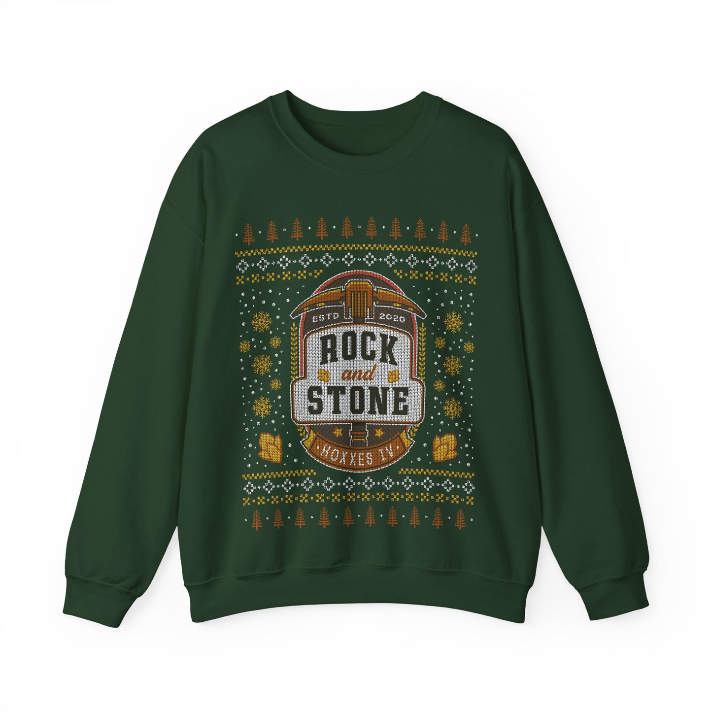 Rock And Stone Ugly Sweater Unisex Crewneck Sweatshirt