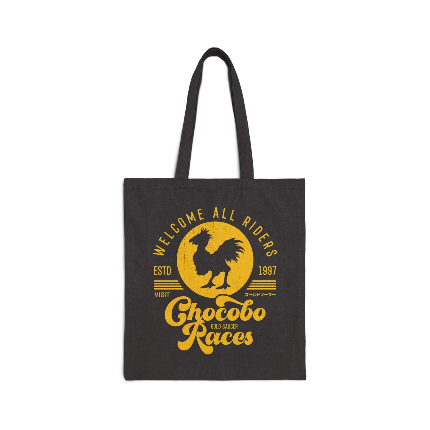 Chocobo Races Crest Cotton Canvas Tote Bag