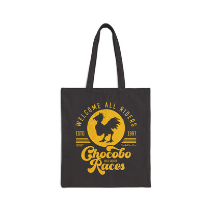 Chocobo Races Crest Cotton Canvas Tote Bag