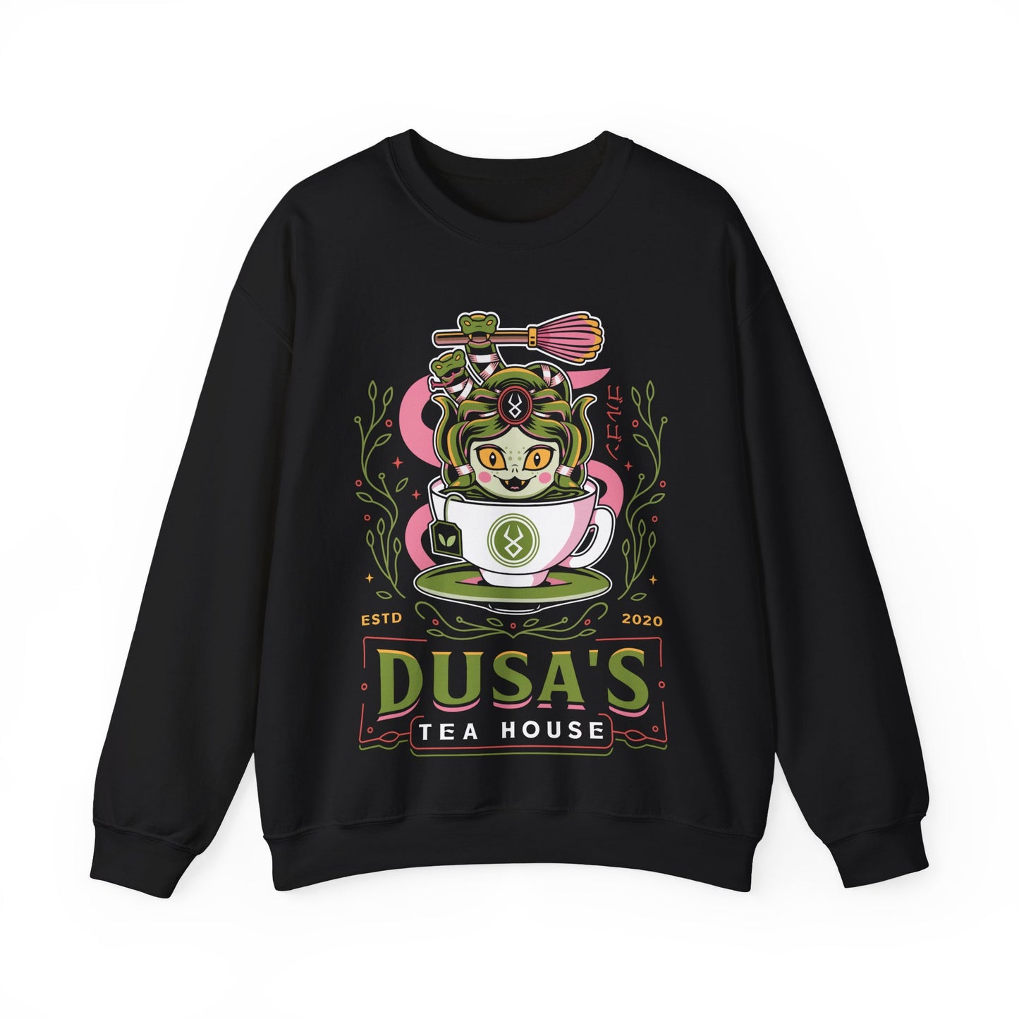 Dusa Green Tea Emblem Crewneck Sweatshirt