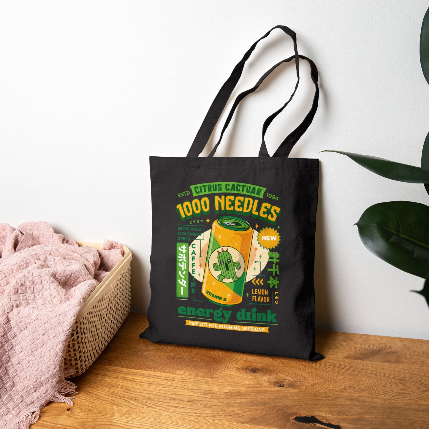 Cactuar Energy Drink Cotton Canvas Tote Bag