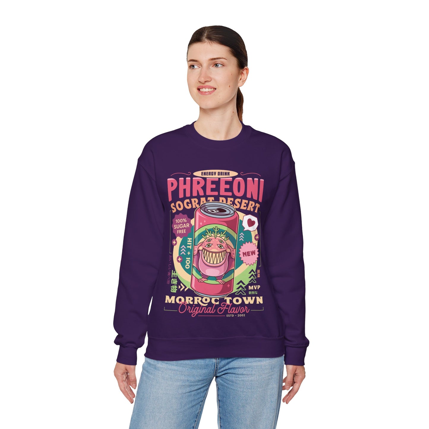 Phreeoni Energy Drink Unisex Crewneck Sweatshirt