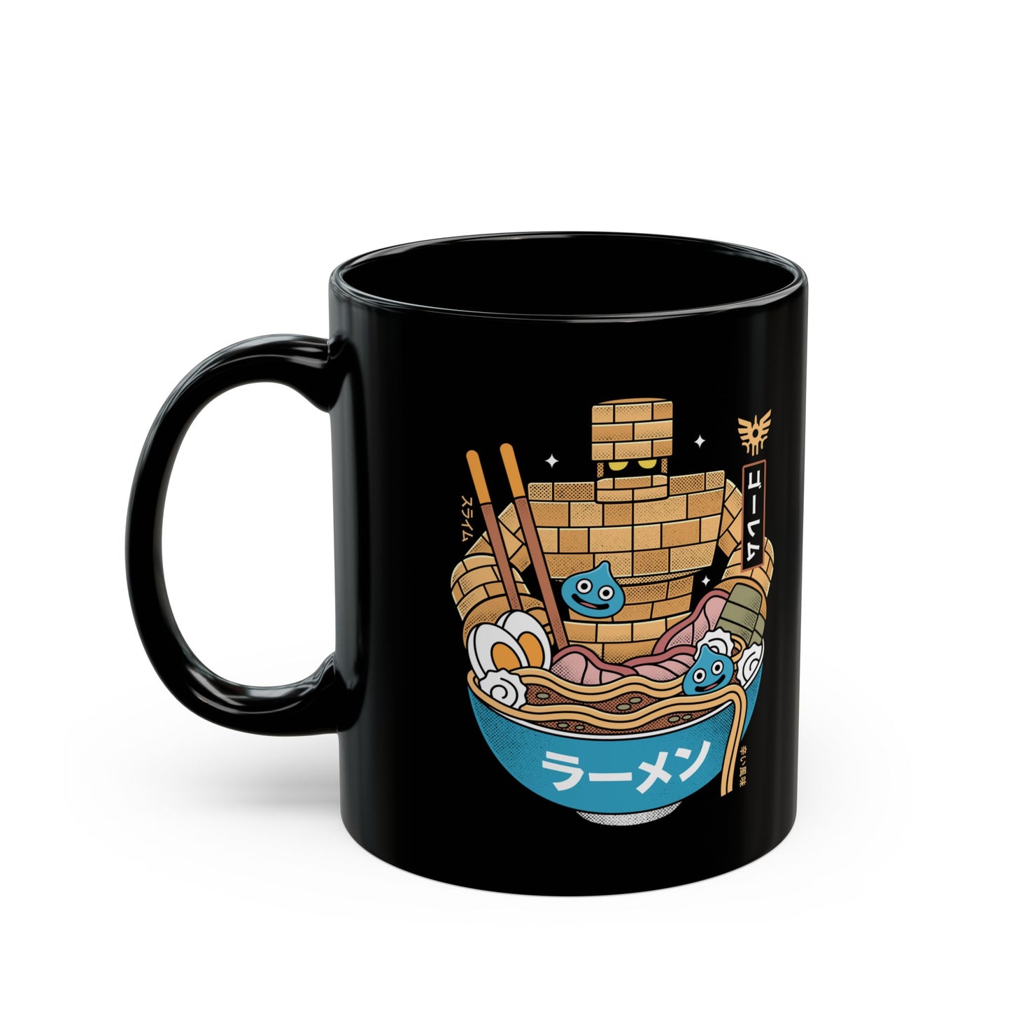 Erdrea Monsters Ramen Grunge Black Mug