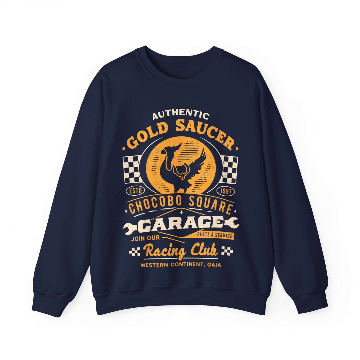 Gold Saucer Garage Vintage Crewneck Sweatshirt
