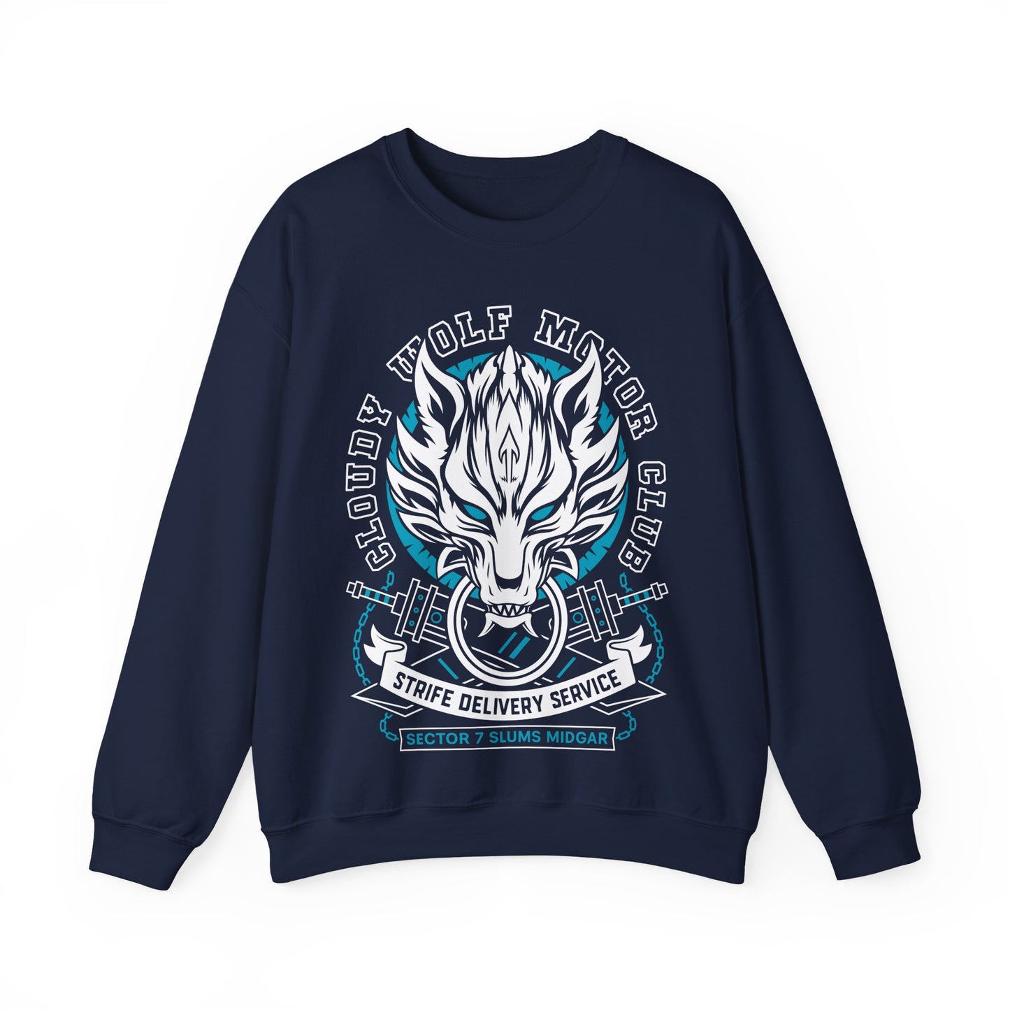 Cloudy Wolf Midgar Motor Crewneck Sweatshirt