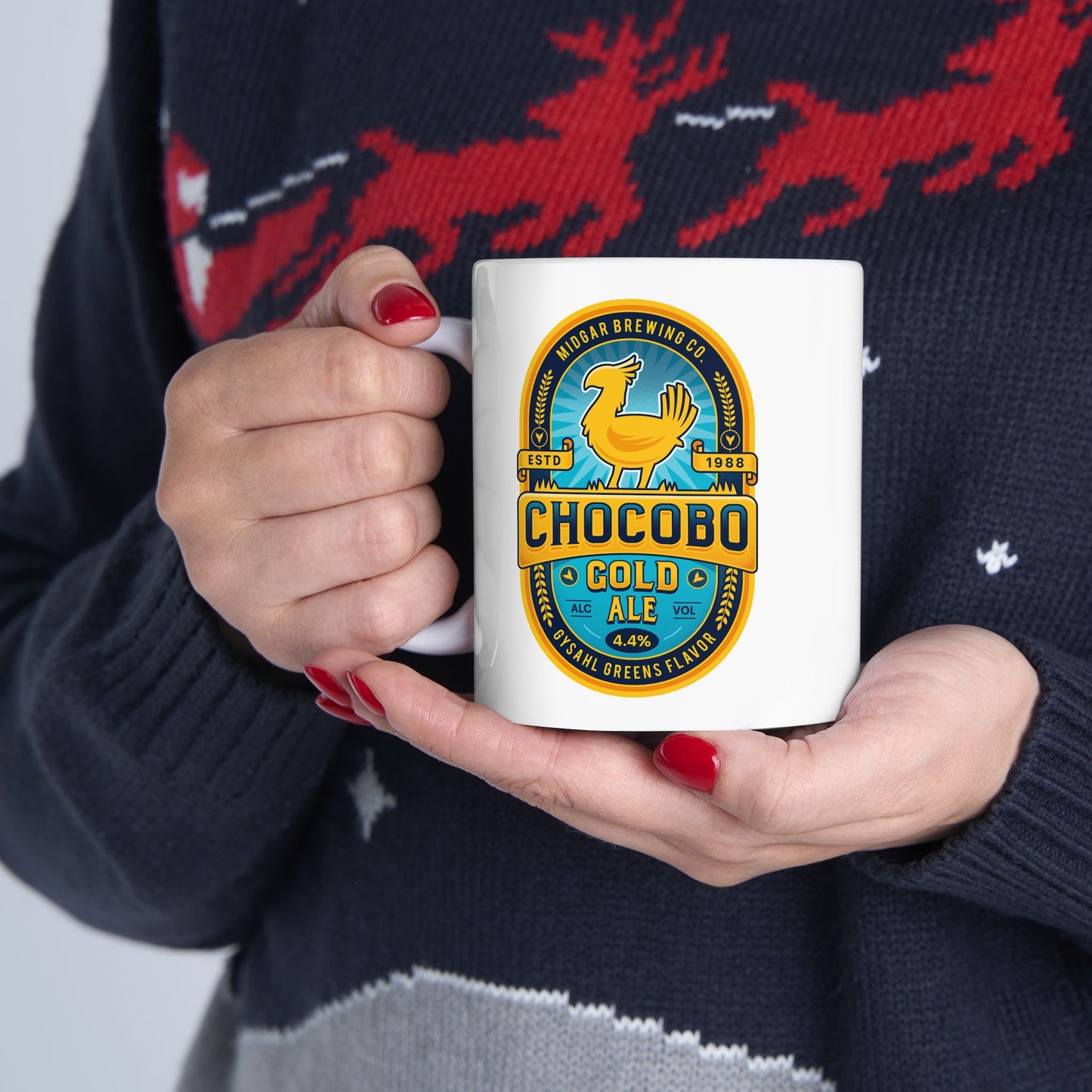 Chocobo Gold Beer Emblem Ceramic Mug