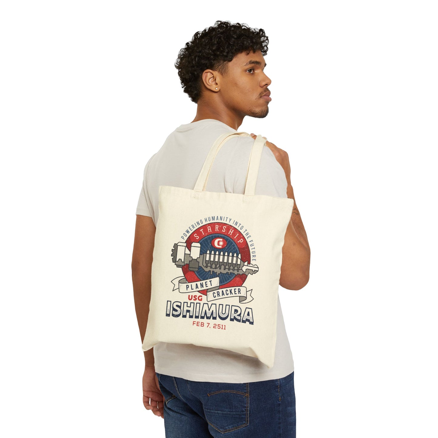 Ishimura Vintage Emblem Canvas Tote Bag