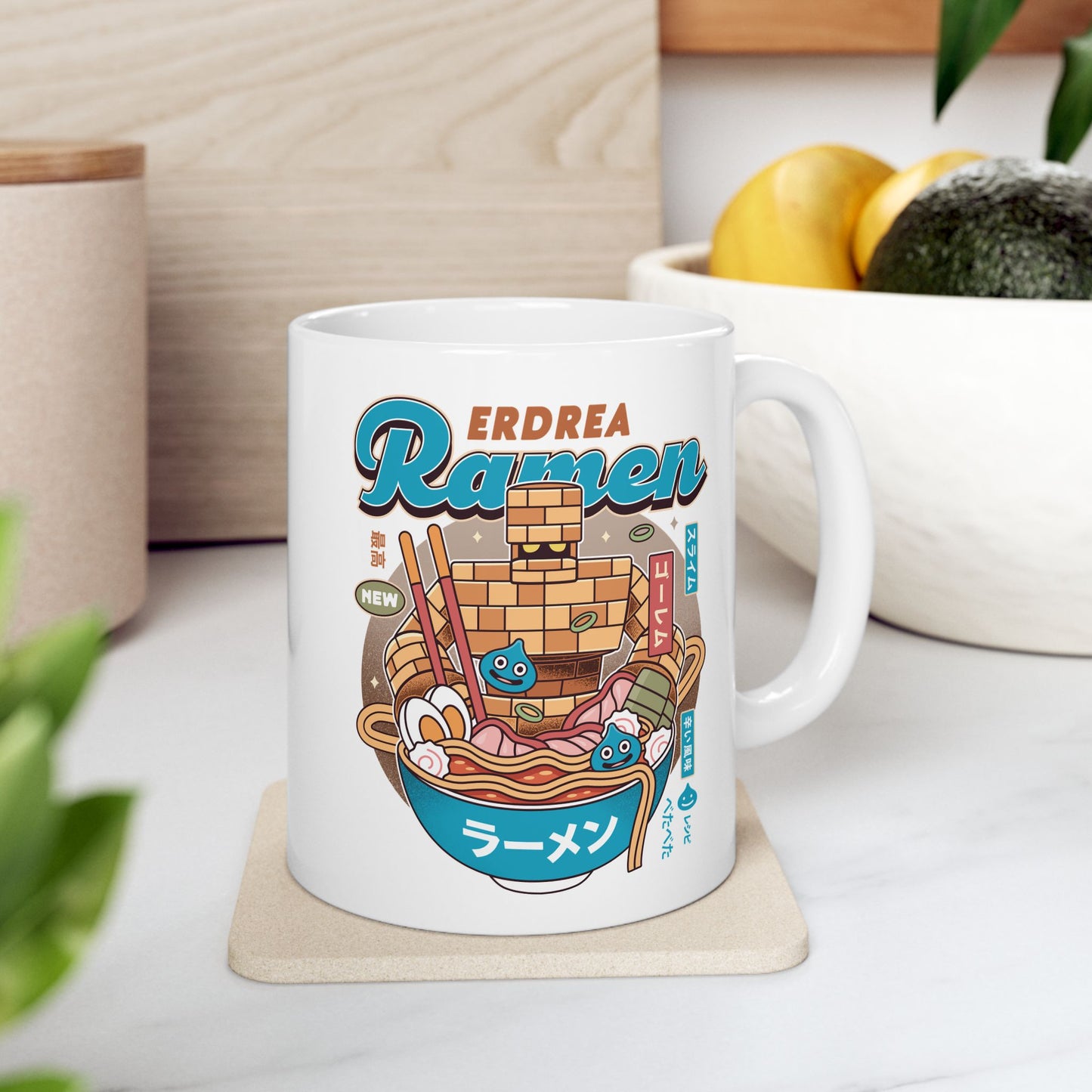 Erdrea Monsters Ramen Vintage Ceramic Mug