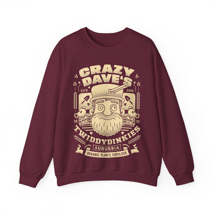 Crazy Dave Emblem Grunge Crewneck Sweatshirt