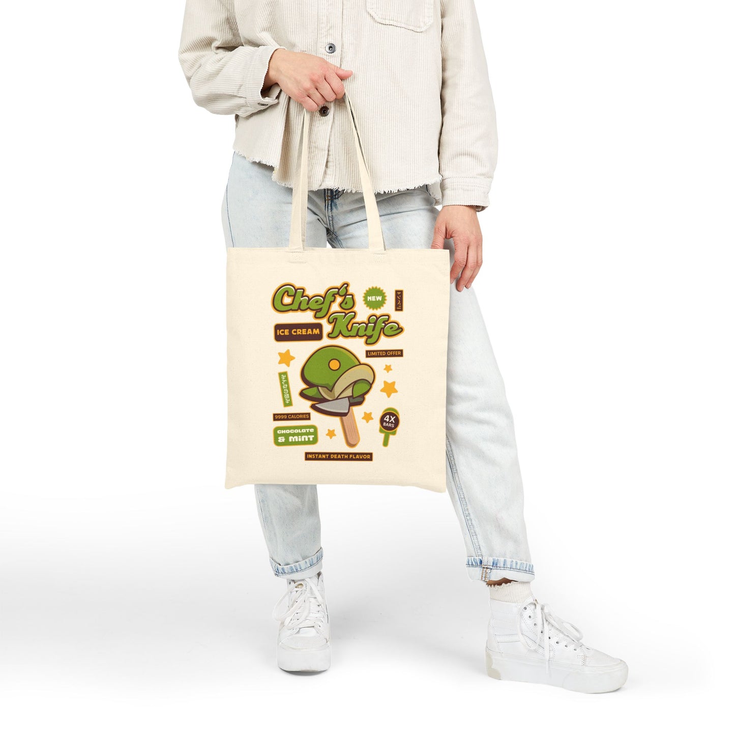 Tonberry Ice Cream Cotton Canvas Tote Bag