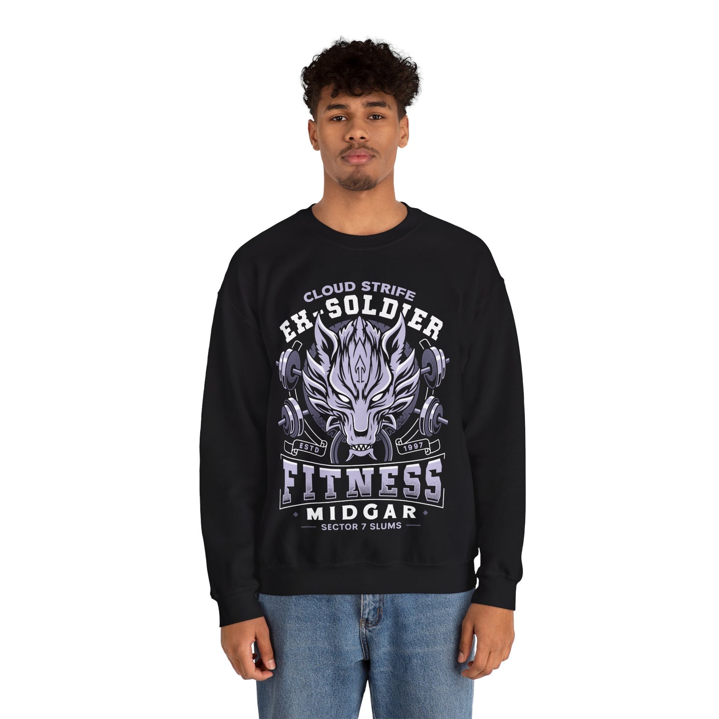 Strife Midgar Fitness Emblem Crewneck Sweatshirt