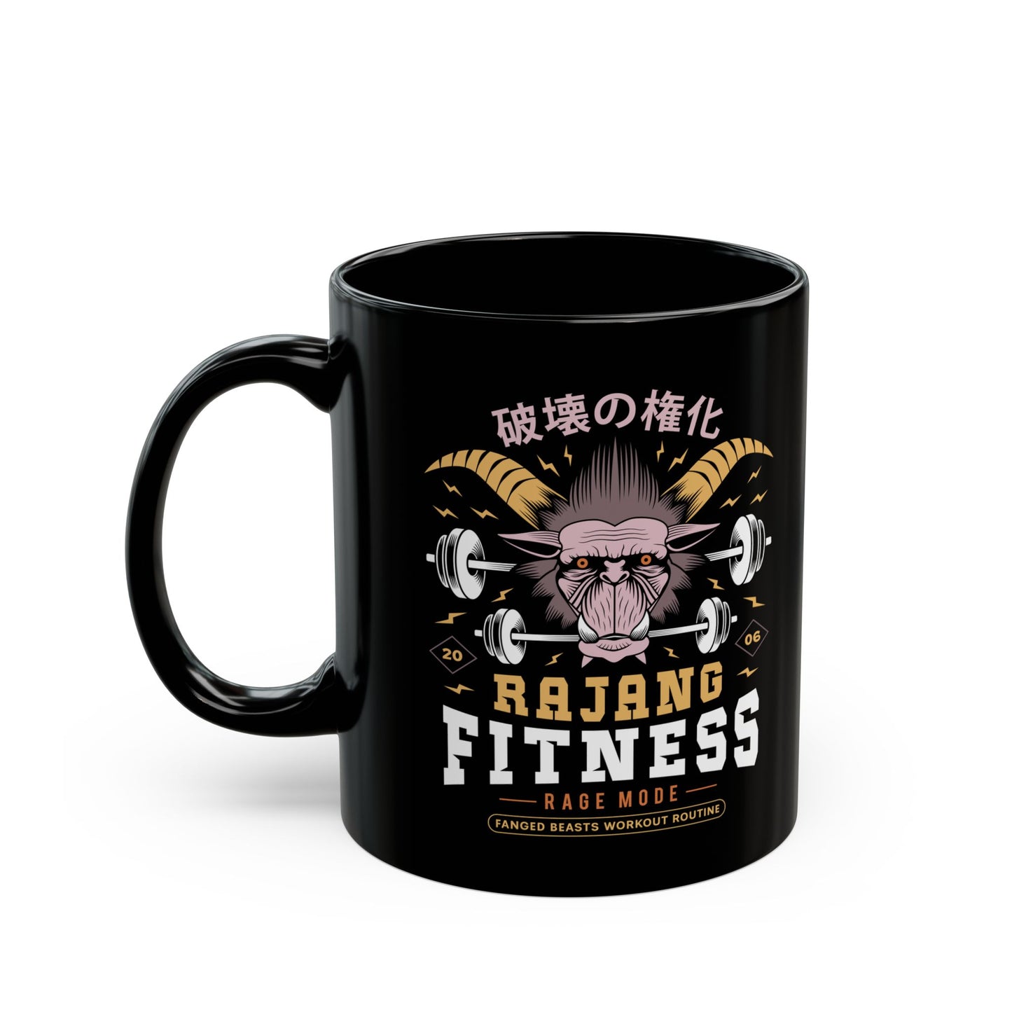 Rajang Fitness Black Mug